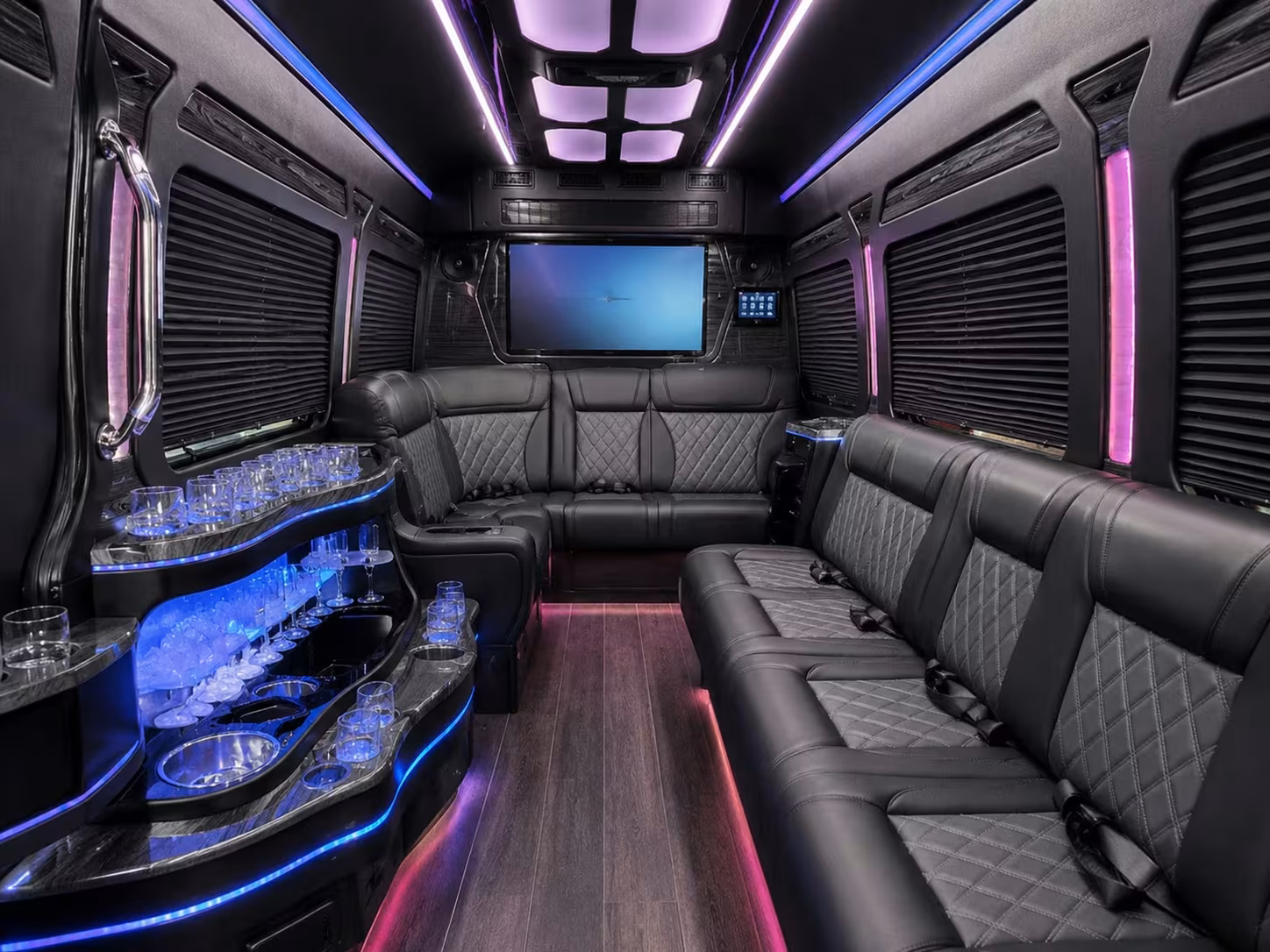 bridal party sprinter van transportation in frederick