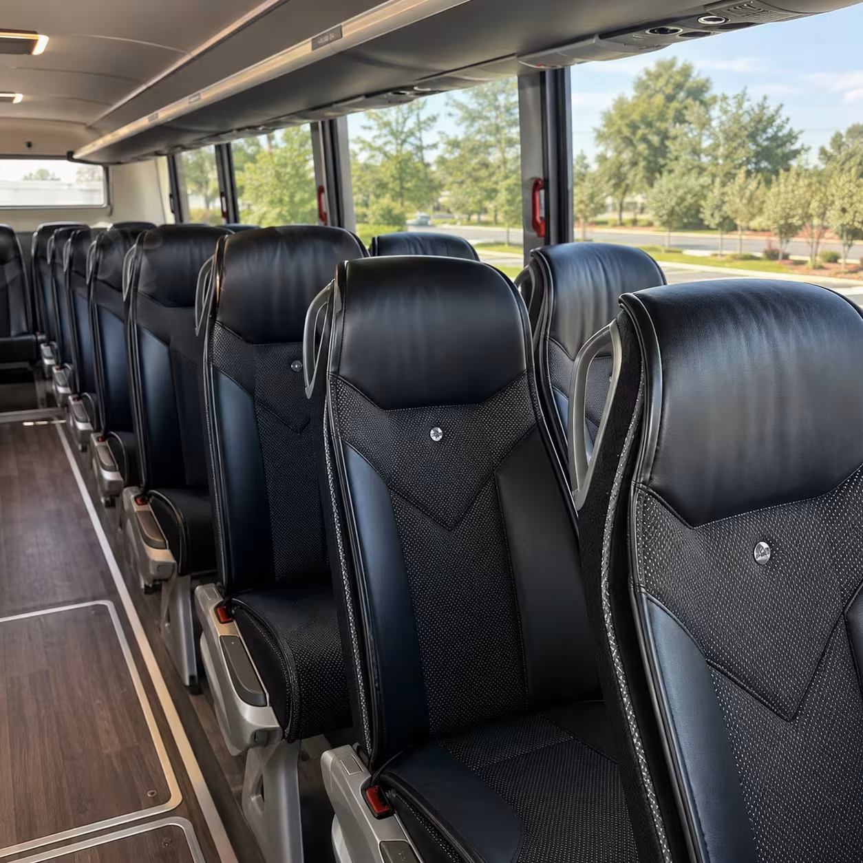 frederick charter bus rental interior