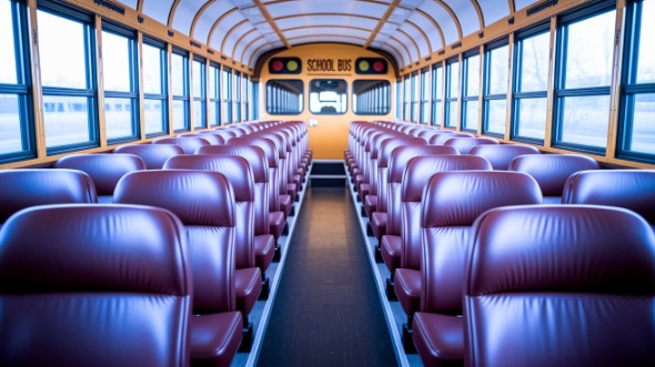 school bus rental interior